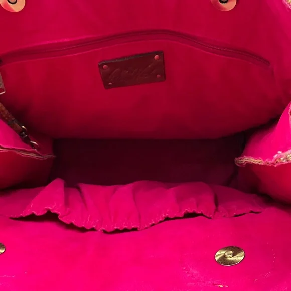 Patricia Nash Tote Floral Embossed Burnished Tan - Picture 5 of 5